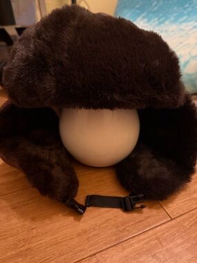 CC Boutique Dark Brown Faux Fur Trapper Hat